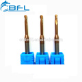 BFL CNC Carbide Long Neck Short Flute Ball Nose End Mill Router Bit